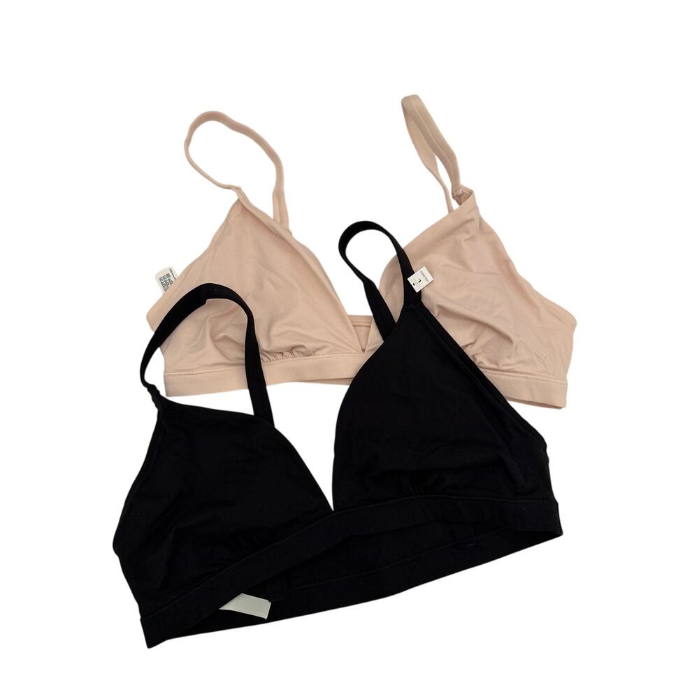 New Victoria’s Secret PINK bralette bundle size large black & nude